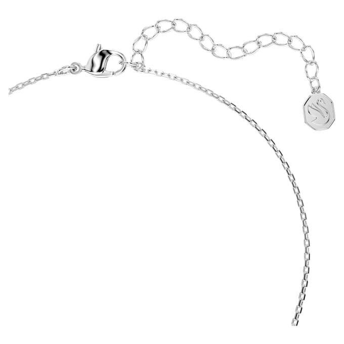 Bella V Pendant Round Cut, Pink, Rhodium Plated Bella V Pendant Round Cut, Pink, Rhodium Plated