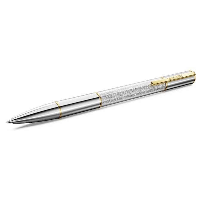 Crystalline Ballpoint Pen Silver Tone, Mixed Metal Finish Crystalline Ballpoint Pen Silver Tone, Mixed Metal Finish