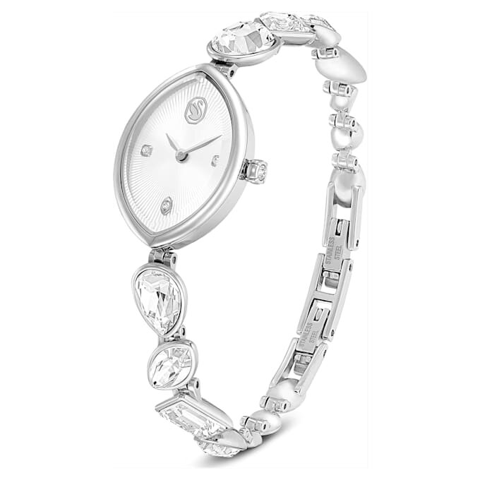 Gema Watch Crystal Bracelet, Silver Tone, Stainless Steel Gema Watch Crystal Bracelet, Silver Tone, Stainless Steel