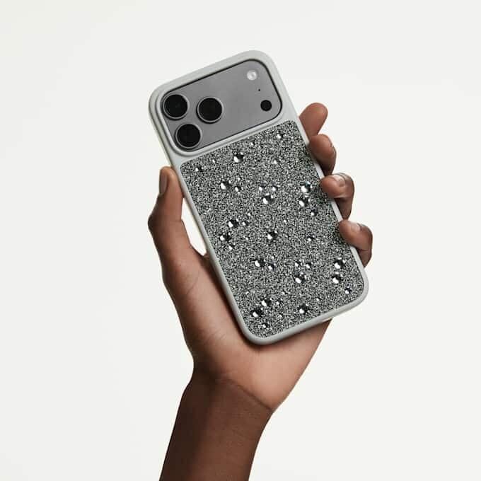 High Smartphone Case Flat Back Crystals, Iphone® 17 Pro Max, Silver Tone High Smartphone Case Flat Back Crystals, Iphone® 17 Pro Max, Silver Tone