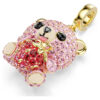Idyllia Charm Mixed Cuts, Teddy, Pink, Gold-Tone Plated