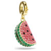 Idyllia Charm Mixed Cuts, Watermelon, Multicolored, Gold-Tone Plated