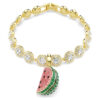 Idyllia Charm Mixed Cuts, Watermelon, Multicolored, Gold-Tone Plated