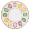 Idyllia Espresso Cup with Saucer Porcelain, Crystal Print Motif, Citron, Multicolored