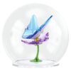 Idyllia Glass Ball Butterfly and Flower