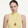 Idyllia Pendant Mixed Cuts, Strawberry, Red, Gold-Tone Plated