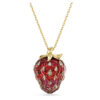 Idyllia Pendant Mixed Cuts, Strawberry, Red, Gold-Tone Plated