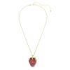 Idyllia Pendant Mixed Cuts, Strawberry, Red, Gold-Tone Plated