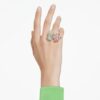Idyllia Ring Mixed Cuts, Flower, Multicolored, Gold-Tone Plated
