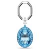 Key Ring Oval Cut, Blue, Mixed Metal Finish