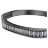 Matrix Bangle Baguette Cut, Octagon Shape, Gray, Ruthenium Plated