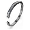 Matrix Bangle Baguette Cut, Octagon Shape, Gray, Ruthenium Plated