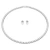 Matrix Tennis Set Round Cut, White, Rhodium Plated