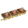 Millenia Extender Square Cut, Brown, Gold-Tone Plated