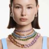 Millenia Necklace Octagon Cut, Color Gradient, Green, Gold-Tone Plated Millenia Necklace Octagon Cut, Color Gradient, Green, Gold-Tone Plated