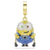 Minions Bob Charm Pavé, Multicolored, Gold-Tone Plated