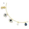 Symbolica Choker Crystal Pearl, Moon, Infinity, Clover, Evil Eye and Horseshoe, Blue, Gold-Tone Plated