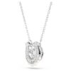 Symbolica Pendant Crystal Pearl, Round Cut, Pavé, Horse Shoe, White, Rhodium Plated