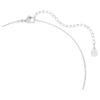 Symbolica Pendant Crystal Pearl, Round Cut, Pavé, Horse Shoe, White, Rhodium Plated