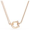 Symbolica Pendant Pavé, Horse Shoe, White, Rose Gold-Tone Plated