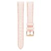 Watch Strap 16 Mm (0.63″) Width, Leather with Stitching, Pink, Rose Gold-Tone Finish