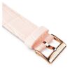 Watch Strap 16 Mm (0.63″) Width, Leather with Stitching, Pink, Rose Gold-Tone Finish